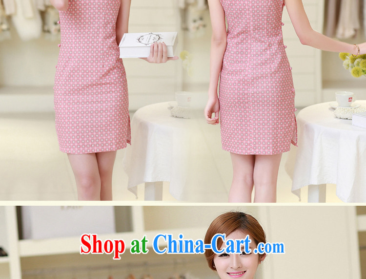 Summer short sleeve cheongsam dress improved stylish daily short cheongsam dress elegant cotton the cheongsam, the XXL pictures, price, brand platters! Elections are good character, the national distribution, so why buy now enjoy more preferential! Health