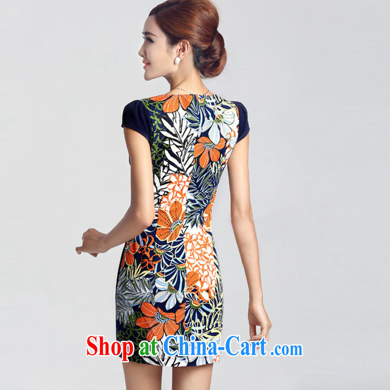 And, according to Mr Ronald ARCULLI qipao refined beauty antique dresses sexy short cheongsam embroidered stylish and elegant LYE 66,689 dark blue XXL, in accordance with (leyier), shopping on the Internet