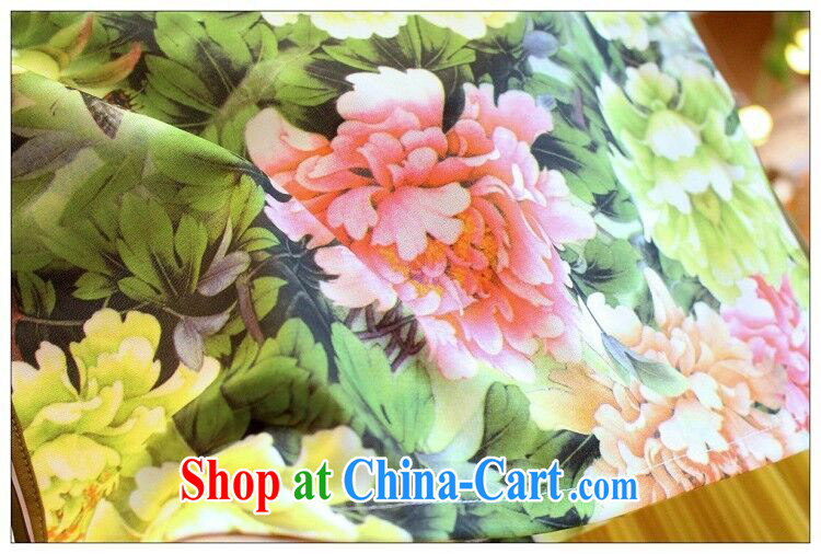 Mi-hee's 2015 summer new Ethnic Wind stamp tray back on the truck-waist graphics thin cheongsam dress yellow S pictures, price, brand platters! Elections are good character, the national distribution, so why buy now enjoy more preferential! Health