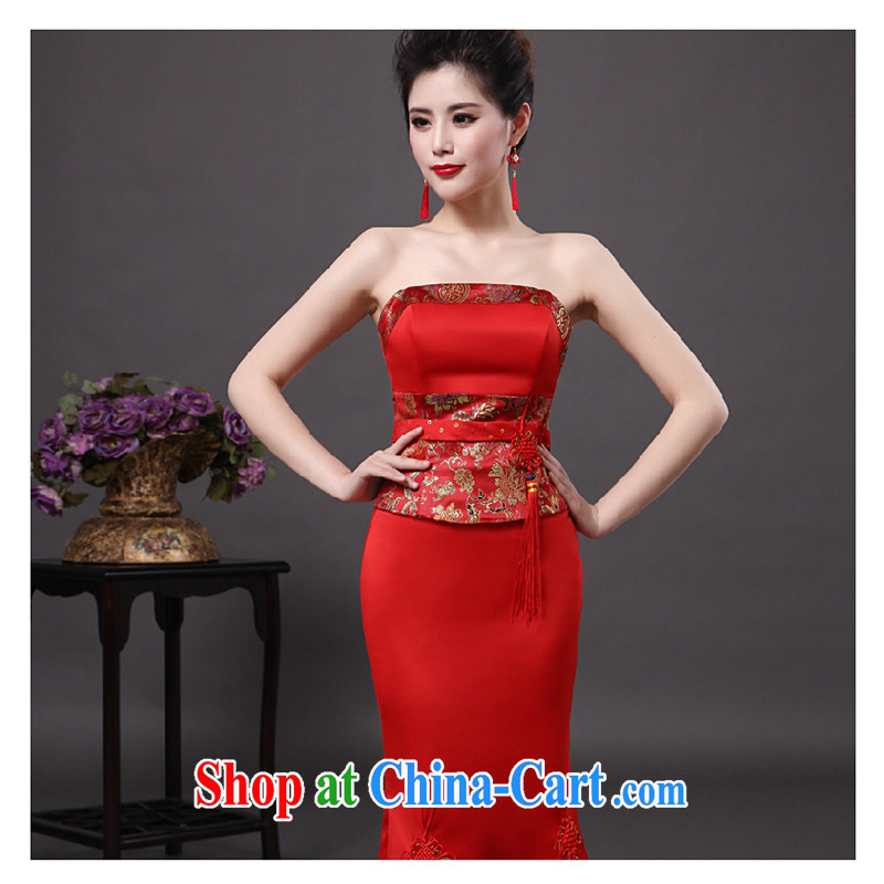 White first to approximately 2015 new toast served at Merlion long, red wedding marriage bridal dresses evening dress, spring red tailored contact customer service, white first to about, and shopping on the Internet
