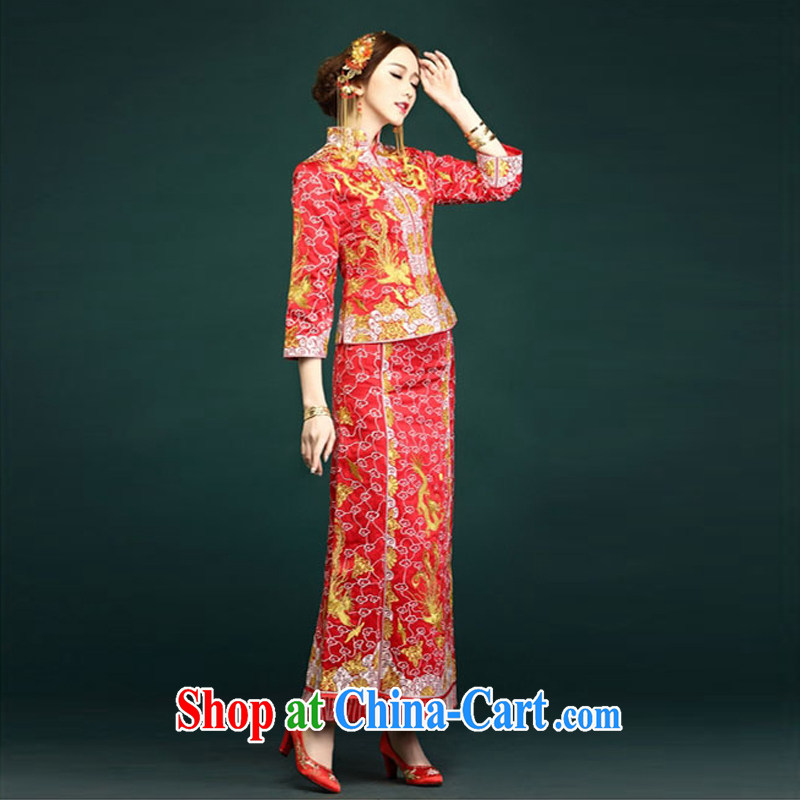 man she married Yi use phoenix Sau Wo bridal dresses 5 small well Chinese Dress retro-soo and wedding dress gold and silver thread and dress and wedding clothes married Yi costumes red XXXL, diffuse Connie married Yi, and shopping on the Internet