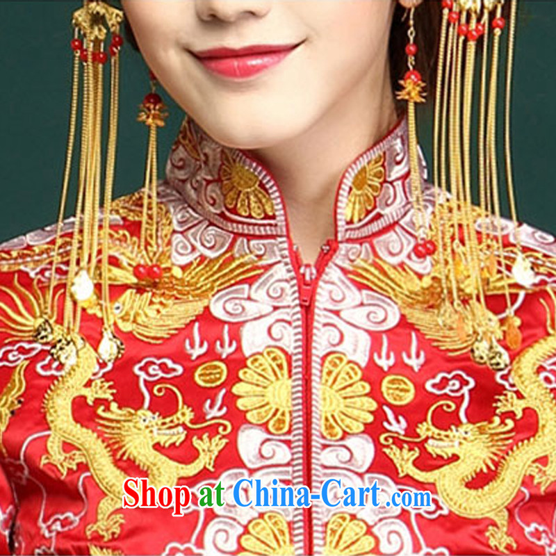 man she married Yi use phoenix Sau Wo bridal dresses 5 small well Chinese Dress retro-soo and wedding dress gold and silver thread and dress and wedding clothes married Yi costumes red XXXL, diffuse Connie married Yi, and shopping on the Internet