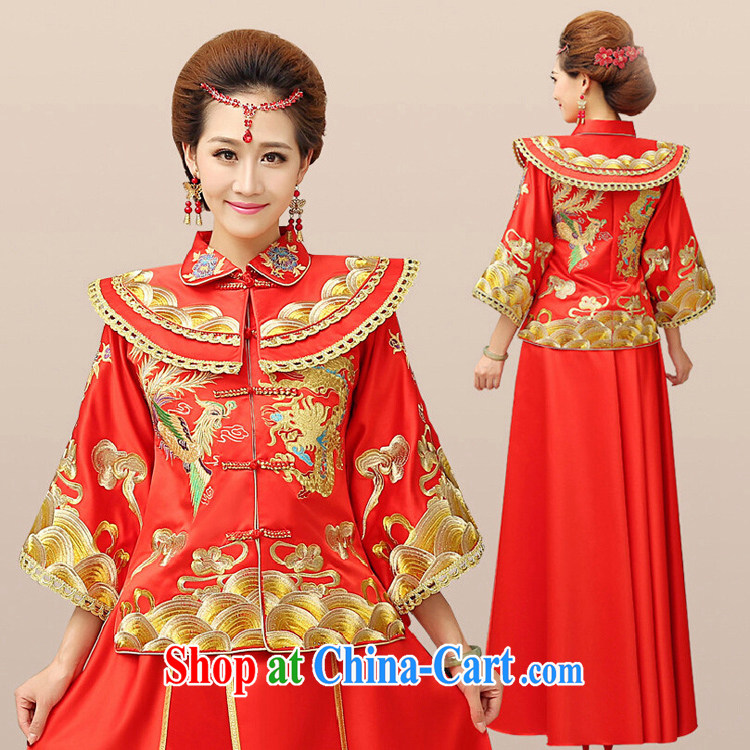 Energy, Philip Li retro-su Wo service improved cheongsam classical Chinese T-shirt girl wedding bridal toast serving red XXL pictures, price, brand platters! Elections are good character, the national distribution, so why buy now enjoy more preferential! Health