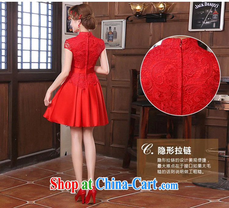 Energy, Philip Li New Sau Wo service short dresses beauty summer retro improved lace cheongsam dress red XXL pictures, price, brand platters! Elections are good character, the national distribution, so why buy now enjoy more preferential! Health