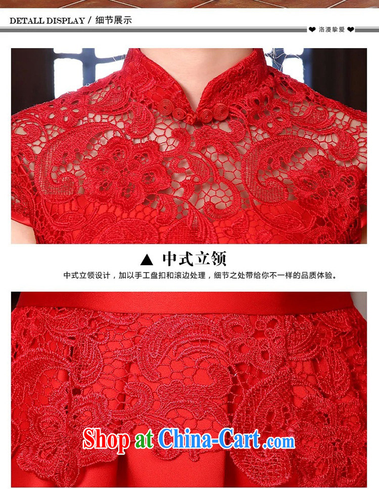 Energy, Philip Li New Sau Wo service short dresses beauty summer retro improved lace cheongsam dress red XXL pictures, price, brand platters! Elections are good character, the national distribution, so why buy now enjoy more preferential! Health