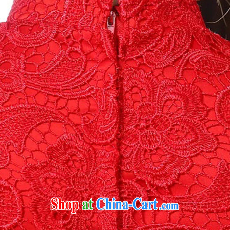 Energy Mr. Philip Li New Sau Wo service short dresses beauty summer retro improved lace cheongsam dress red XXL, energy, Philip Li (mode file), and, on-line shopping