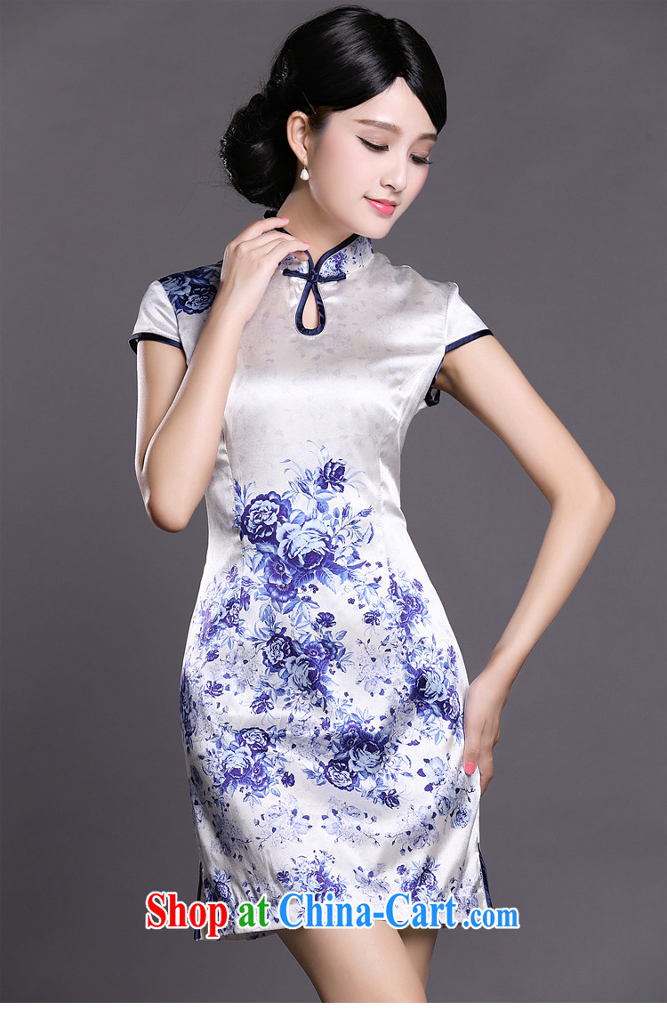 Joe is still name-yuan blue and white porcelain cheongsam dress upscale heavy silk sauna silk daily improved ZS 032 blue S pictures, price, brand platters! Elections are good character, the national distribution, so why buy now enjoy more preferential! Health