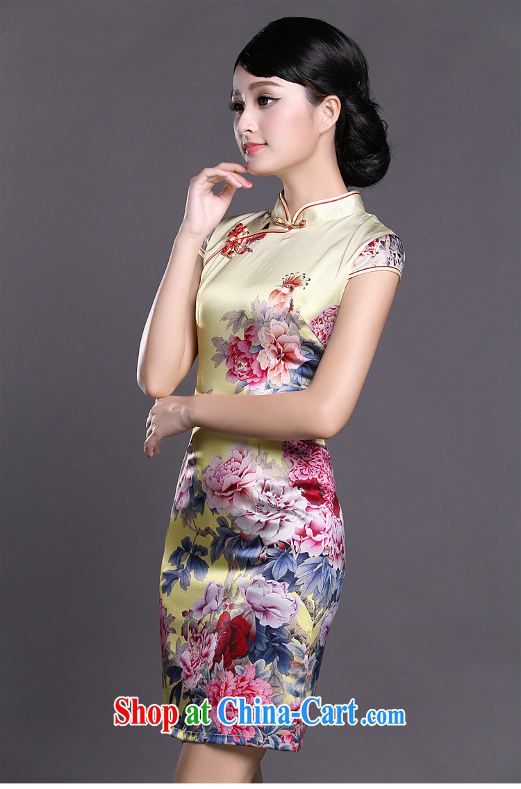 Joe is still name-yuan summer new short-sleeved improved cheongsam dress silk wedding mother load ZS 043 yellow XXL pictures, price, brand platters! Elections are good character, the national distribution, so why buy now enjoy more preferential! Health