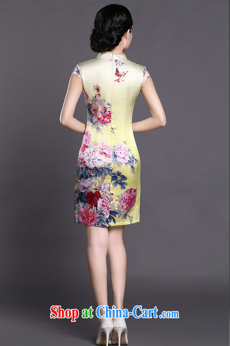 Joe is still name-yuan summer new short-sleeved improved cheongsam dress silk wedding mother load ZS 043 yellow XXL pictures, price, brand platters! Elections are good character, the national distribution, so why buy now enjoy more preferential! Health