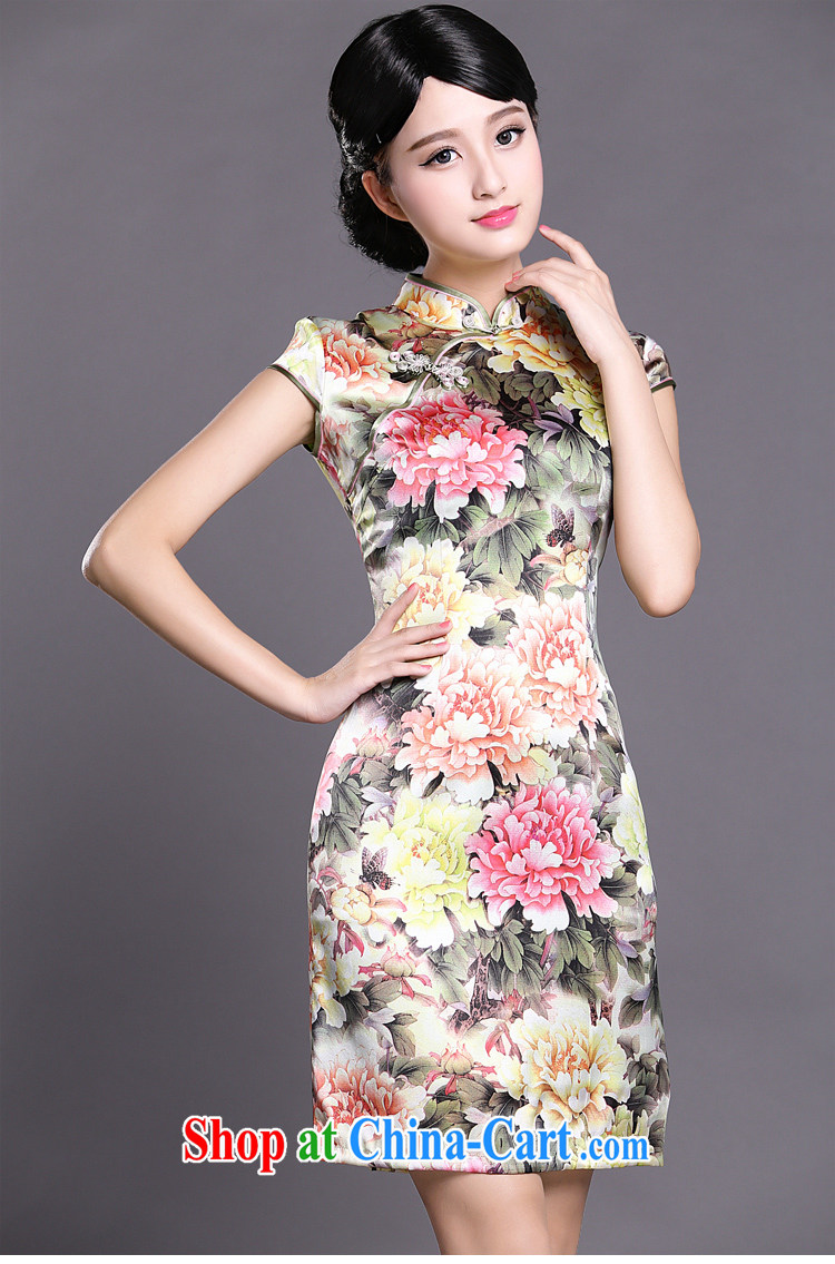 Joe is still a ritual summer new, short-sleeved improved cheongsam dress silk Tang women ZS 045 fancy XXL pictures, price, brand platters! Elections are good character, the national distribution, so why buy now enjoy more preferential! Health