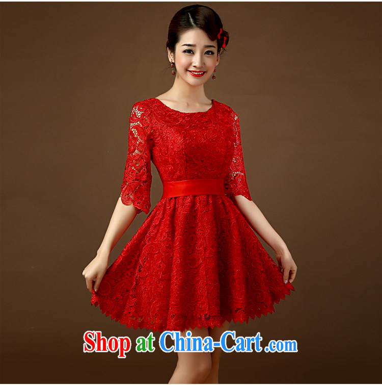 2015 bridal toast serving summer wedding wedding stylish retro lace beauty graphics thin Chinese short bridal dresses red XL pictures, price, brand platters! Elections are good character, the national distribution, so why buy now enjoy more preferential! Health