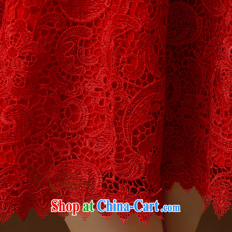 2015 bridal toast. Summer wedding wedding stylish retro lace beauty graphics thin Chinese short bridal dresses red XL, Taylor Martin (TAILEMARTIN), online shopping