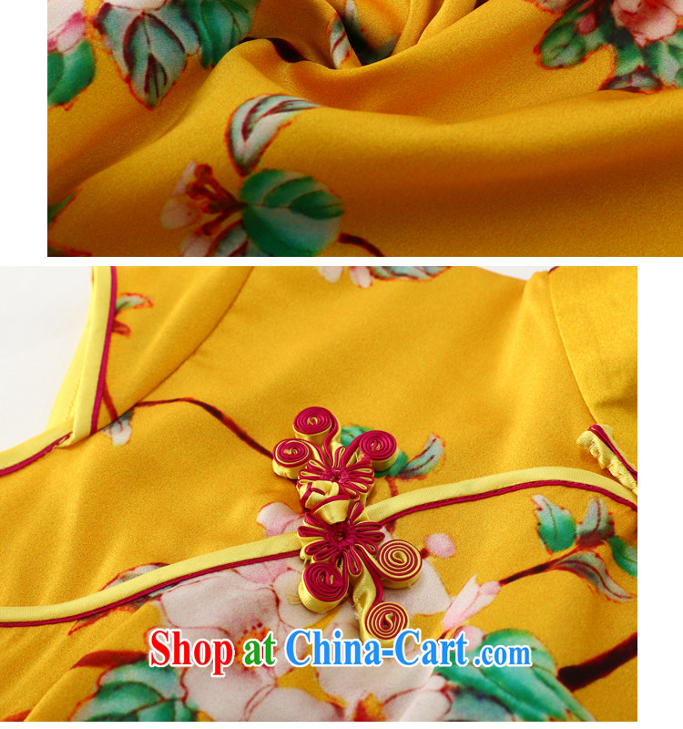 Joe is still a ritual summer new short-sleeved improved Silk Cheongsam dress ethnic wind Tang replace ZS 049 yellow XXL pictures, price, brand platters! Elections are good character, the national distribution, so why buy now enjoy more preferential! Health