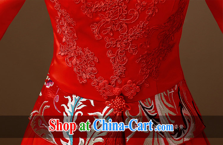 2015 wedding dresses spring and summer, the Chinese received back Chinese long bridal wedding wedding toast clothing cheongsam dress red XL pictures, price, brand platters! Elections are good character, the national distribution, so why buy now enjoy more preferential! Health