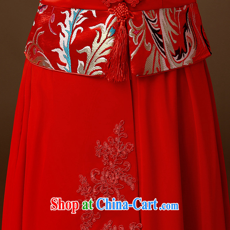 2015 wedding dresses spring and summer, the Chinese the waist Chinese long, bridal wedding wedding toast clothing cheongsam dress red XL, Taylor Martin (TAILEMARTIN), online shopping
