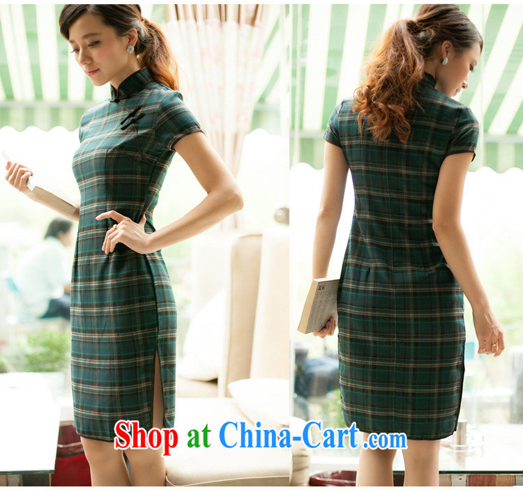 Energy, Philip Li 2015 summer new stylish and improved cotton tartan day Ms. retro cheongsam dress tartan outfit size large in size, buying pictures, price, brand platters! Elections are good character, the national distribution, so why buy now enjoy more preferential! Health
