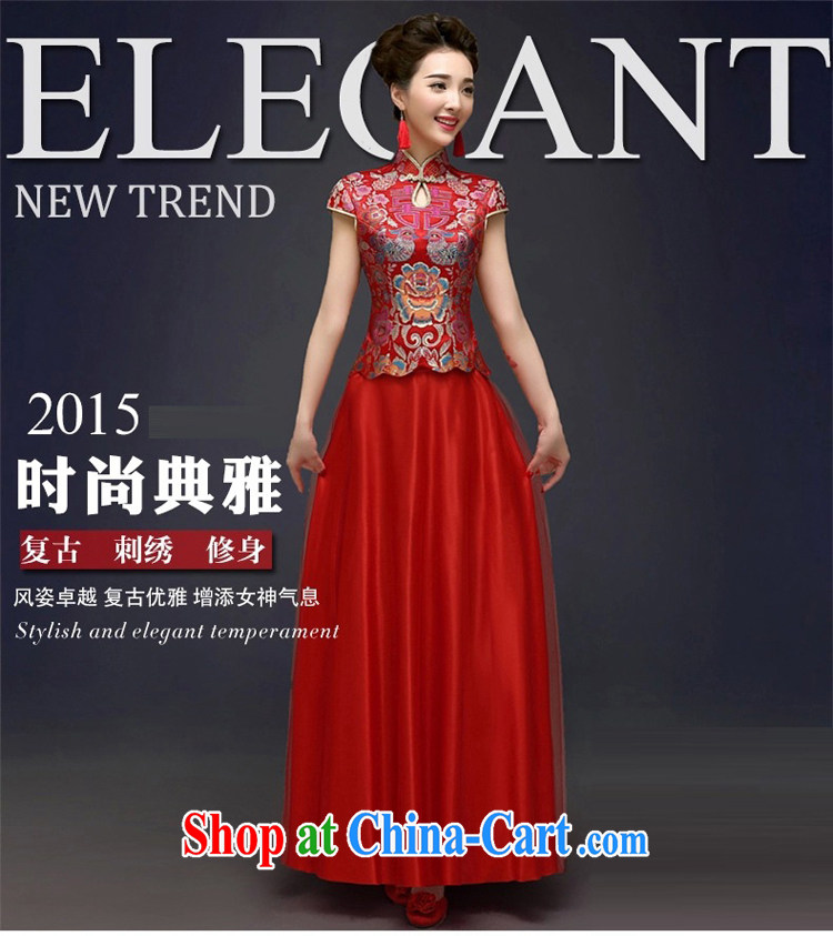Energy, Philip Li improved cheongsam Sau Wo service female T-shirt Chinese red dress bridal toast serving red XXL pictures, price, brand platters! Elections are good character, the national distribution, so why buy now enjoy more preferential! Health