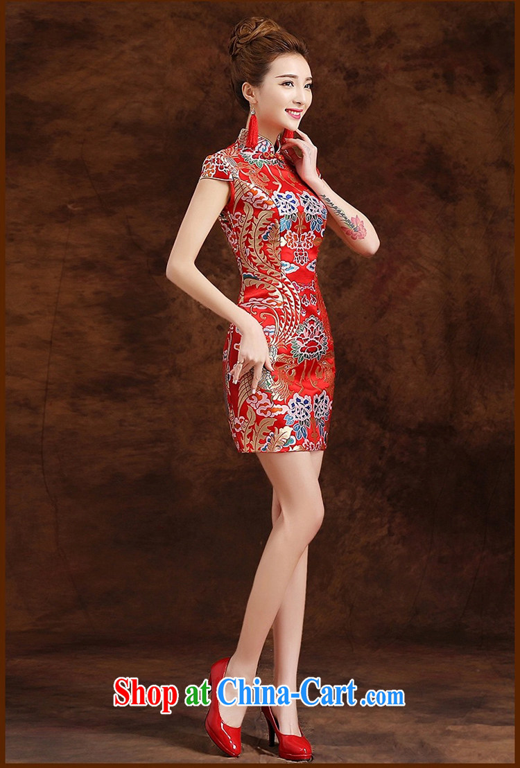Energy, Philip Li retro improved lace cheongsam dress summer 2015 New Style embroidery girls short skirts red XXL pictures, price, brand platters! Elections are good character, the national distribution, so why buy now enjoy more preferential! Health