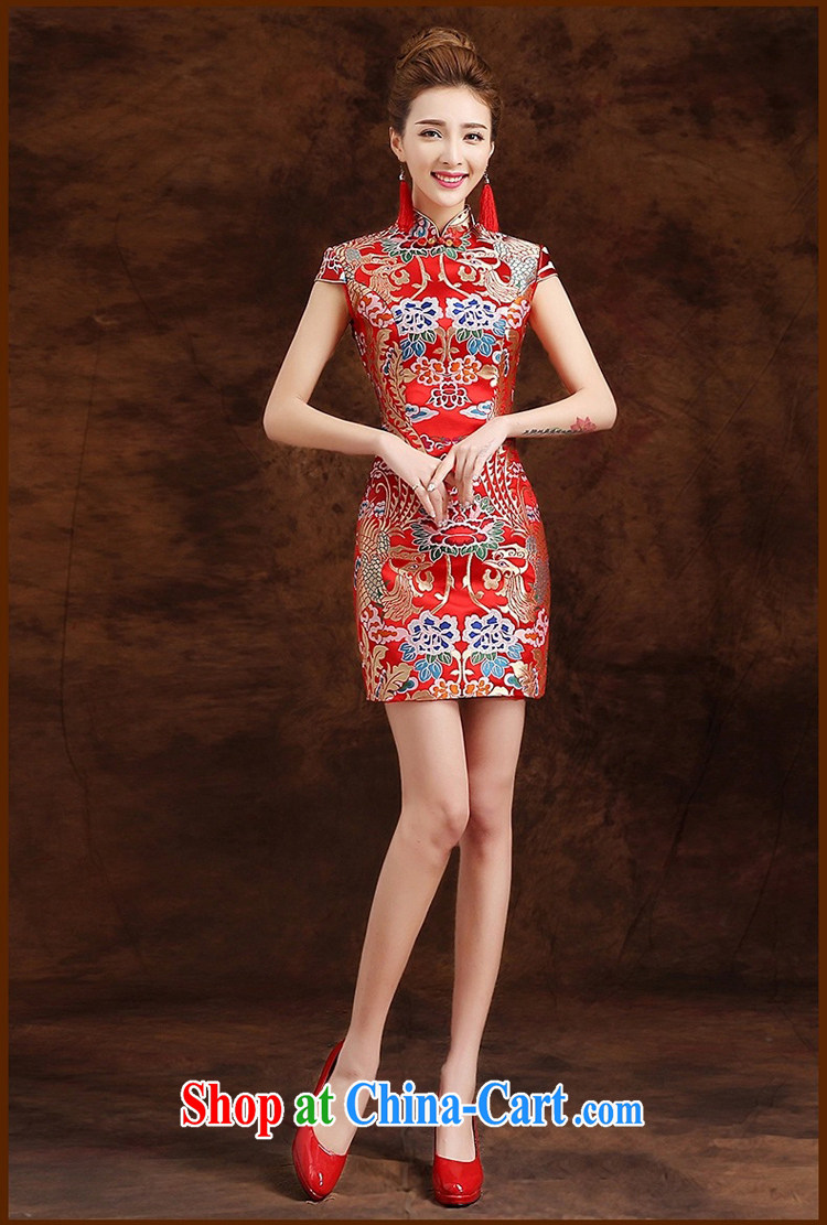 Energy, Philip Li retro improved lace cheongsam dress summer 2015 New Style embroidery girls short skirts red XXL pictures, price, brand platters! Elections are good character, the national distribution, so why buy now enjoy more preferential! Health
