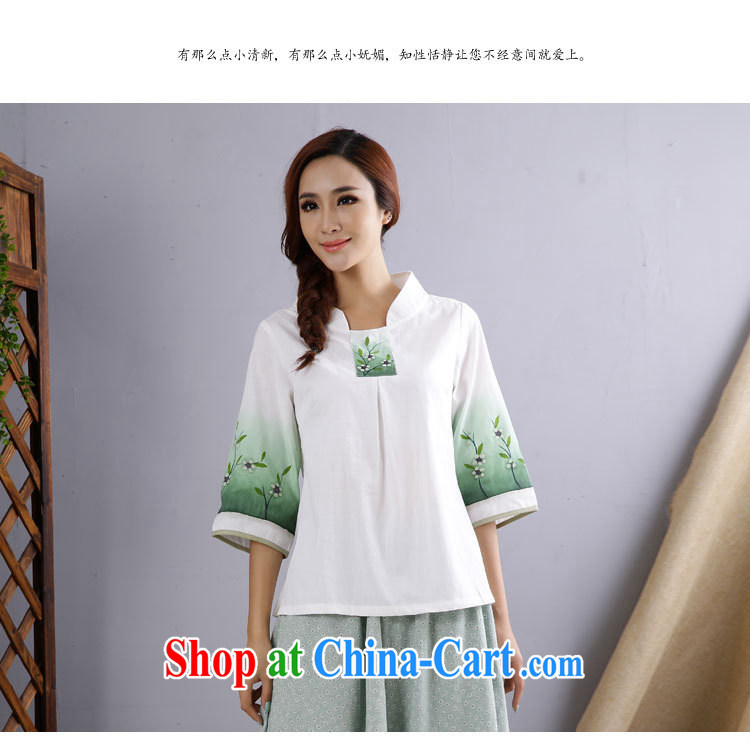 Energy, Philip Li improved Han-girl T-shirt new summer Chinese Ethnic Wind Chinese cotton the female white L pictures, price, brand platters! Elections are good character, the national distribution, so why buy now enjoy more preferential! Health