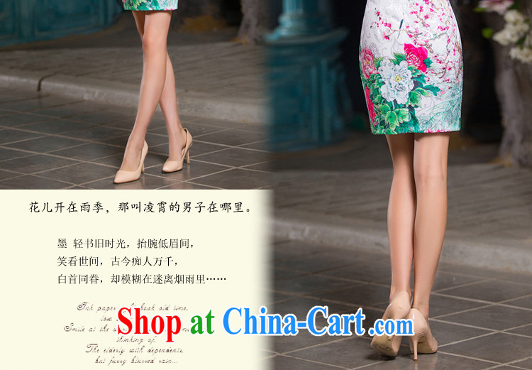 New 2015 spring and summer dresses dresses stylish improved cultivation cheongsam dress daily short retro dresses female XXL pictures, price, brand platters! Elections are good character, the national distribution, so why buy now enjoy more preferential! Health