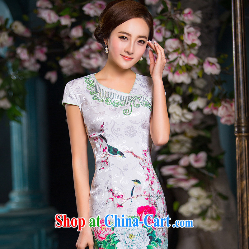New 2015 spring and summer dresses dresses stylish improved cultivation cheongsam dress daily short, Retro dresses female XXL, Jing Hai dreams married Yi, shopping on the Internet
