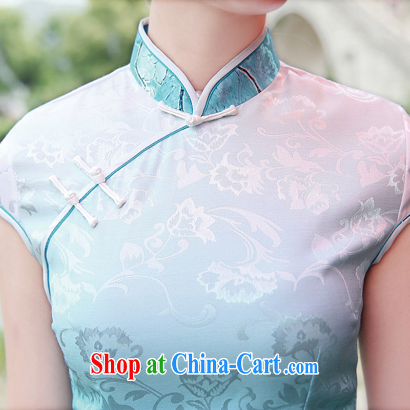 Not thick clothes 2015 summer new elegance lace stitching Sau San video thin OL package and retro improved cheongsam dress female container take XXXL, products, and, shopping on the Internet
