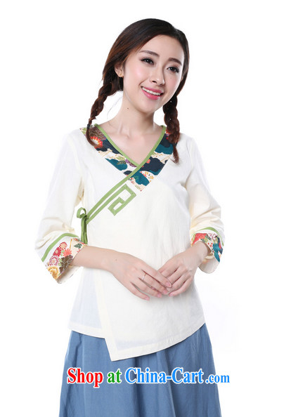 Energy, Philip Li Yau Ma Tei cotton shirt girl painting the Summer New China wind retro improved Han-Chinese White XL pictures, price, brand platters! Elections are good character, the national distribution, so why buy now enjoy more preferential! Health