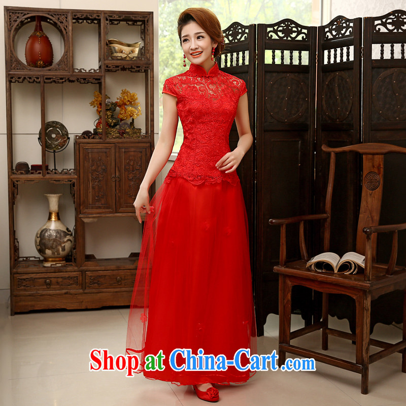 Dresses 2015 new summer bridal toast serving red Chinese marriage short-sleeve long, cultivating the dress code female Q XL 2007, impressive lady, shopping on the Internet