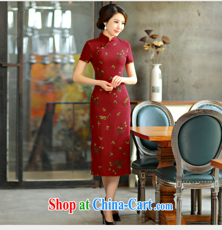 covered by snow in accordance with 2015 spring and summer beauty retro graphics thin short sleeves in the Code improved linen long cheongsam dress picture color XXL pictures, price, brand platters! Elections are good character, the national distribution, so why buy now enjoy more preferential! Health