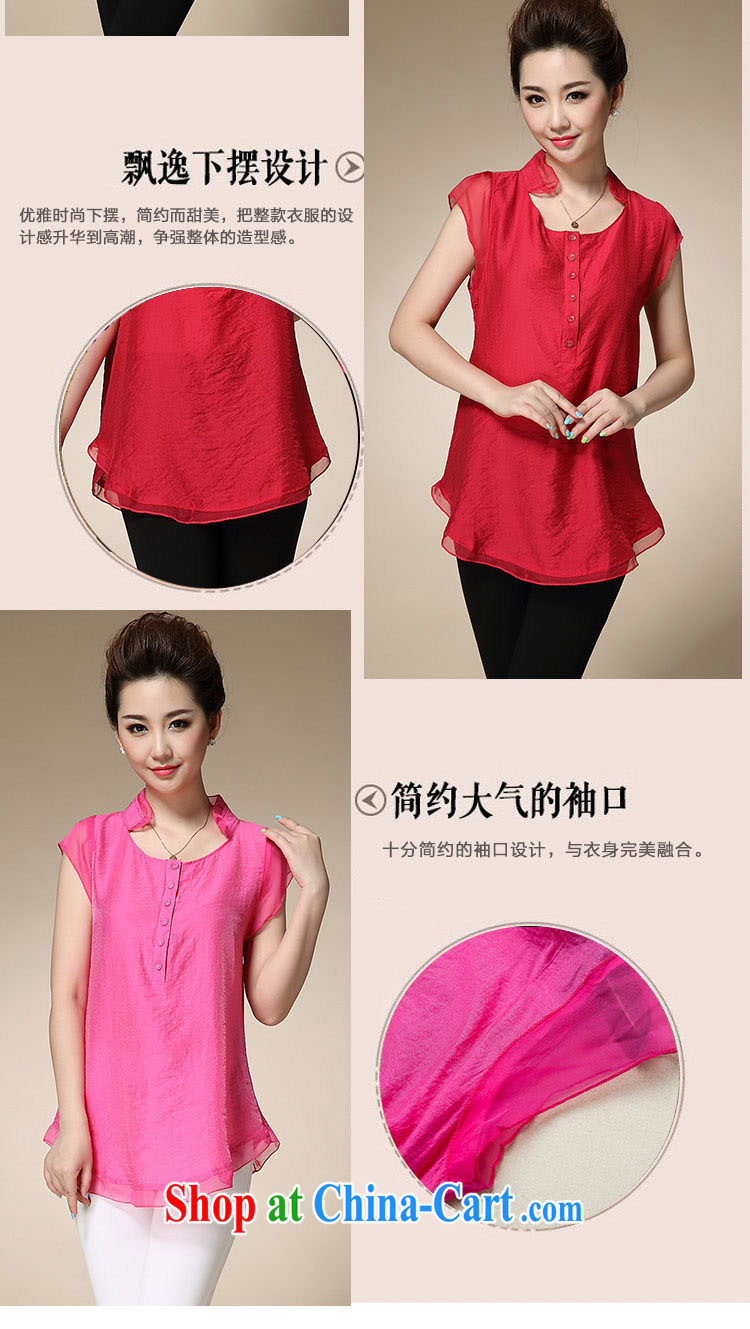 Black butterfly 2015 summer new, middle-aged and older mothers with temperament MOM summer middle-aged female stylish casual short-sleeved T-shirt red XXXL pictures, price, brand platters! Elections are good character, the national distribution, so why buy now enjoy more preferential! Health