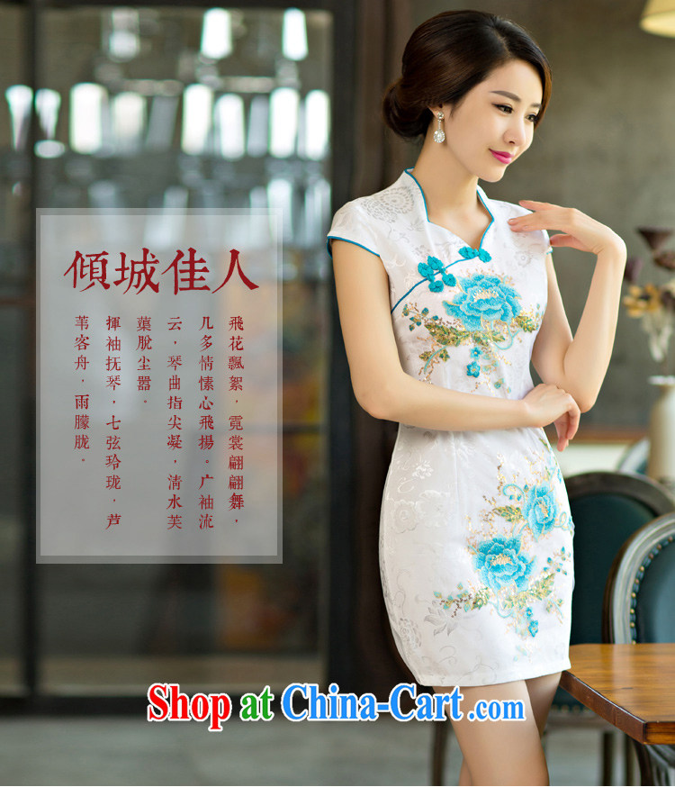 Mr. Platinum's 2015 daily outfit dresses short 2015 new dresses summer improved the Code women toast clothing blue flower XL pictures, price, brand platters! Elections are good character, the national distribution, so why buy now enjoy more preferential! Health
