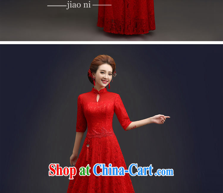 Connie focus 2015 Stylish spring bridal dresses wedding toast serving red Chinese cuff, improved the code long summer dresses QP 103 red XXL pictures, price, brand platters! Elections are good character, the national distribution, so why buy now enjoy more preferential! Health