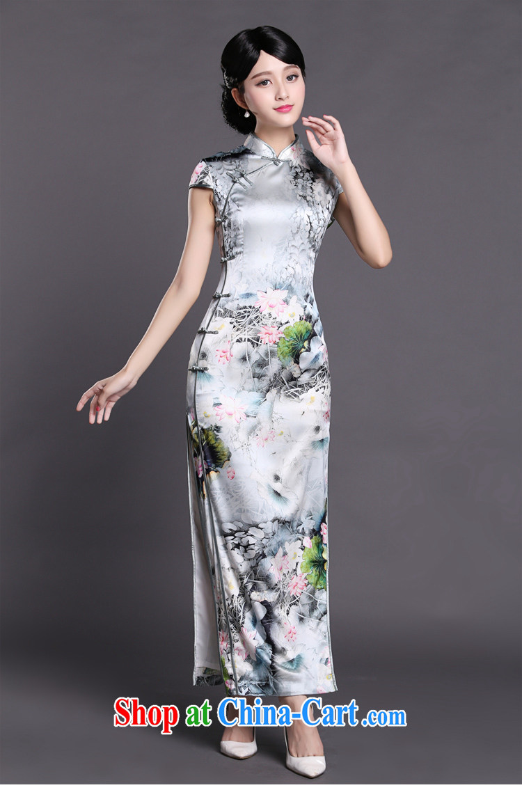 Joe is still name-yuan Chinese style qipao gown long heavy silk Chinese Chinese CKZS 001 white XXL pictures, price, brand platters! Elections are good character, the national distribution, so why buy now enjoy more preferential! Health