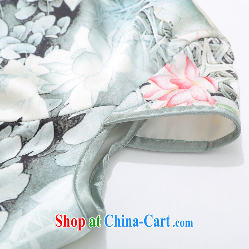 Joe is still name-yuan Chinese style qipao gown long heavy silk Chinese Chinese CKZS 001 white XXL, CHOSHAN LADIES, shopping on the Internet