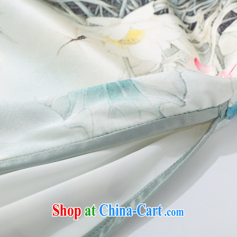 Joe is still name-yuan Chinese style qipao gown long heavy silk Chinese Chinese CKZS 001 white XXL, CHOSHAN LADIES, shopping on the Internet