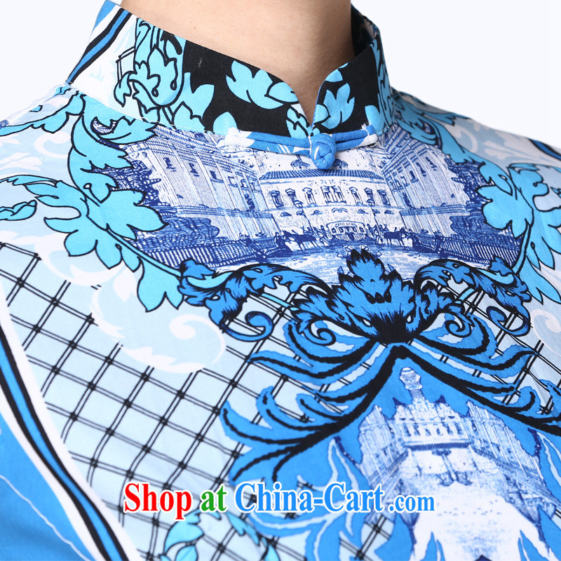 The Tang dynasty 2015 summer abstract pattern-waist graphics thin improved daily short cheongsam dress female TXF J 21,500 from a stamp XXXL, the Tang Dynasty, and shopping on the Internet