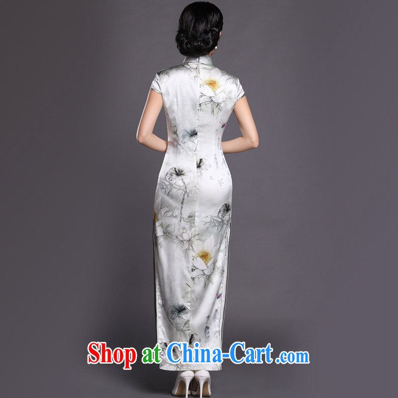 Joe is still a ritual robes of traditional long Chinese Dress heavy silk Chinese CKZS 005 white XXL, CHOSHAN LADIES, shopping on the Internet