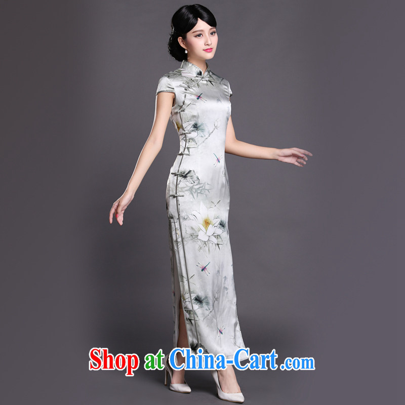 Joe is still a ritual robes of traditional long Chinese Dress heavy silk Chinese CKZS 005 white XXL, CHOSHAN LADIES, shopping on the Internet