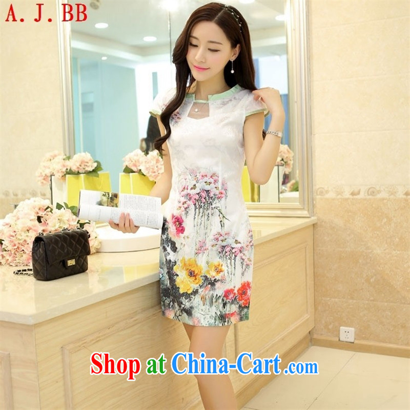 Black butterfly new stylish retro dresses long, silk summer dresses classic ethnic wind beauty graphics thin embroidery yellow XL, A . J . BB, and shopping on the Internet