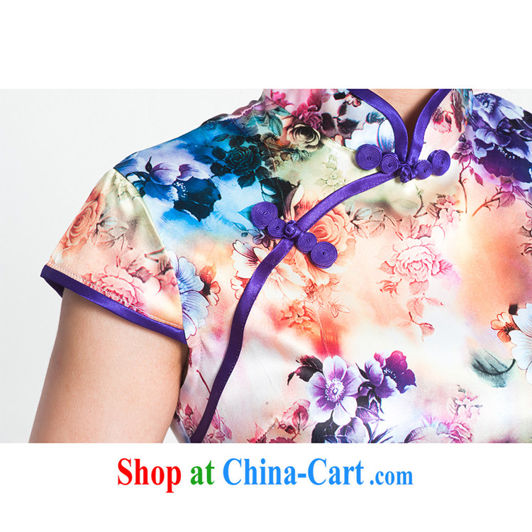 100 brigade Bailv summer new ICE, stamp duty Chinese qipao short-sleeve dresses female B F 1 1028 # sauna JA flowers of 1369, psychedelic pictures, price, brand platters! Elections are good character, the national distribution, so why buy now enjoy more preferential! Health