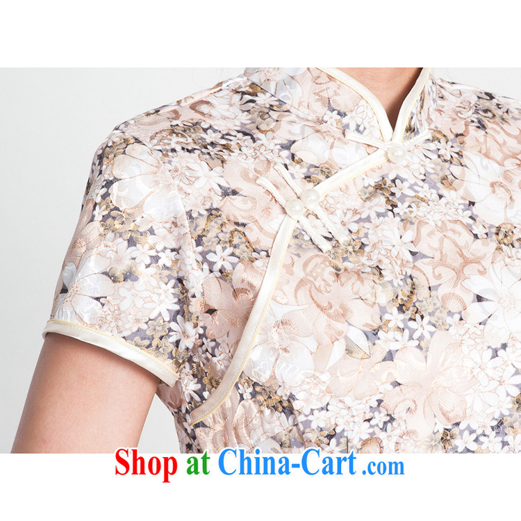 100 brigade Bailv summer new jacquard cotton stamp Chinese cheongsam dress short-sleeve dresses female B F 1 1028 # sauna JA flower C - 02 - 2 pictures, price, brand platters! Elections are good character, the national distribution, so why buy now enjoy more preferential! Health