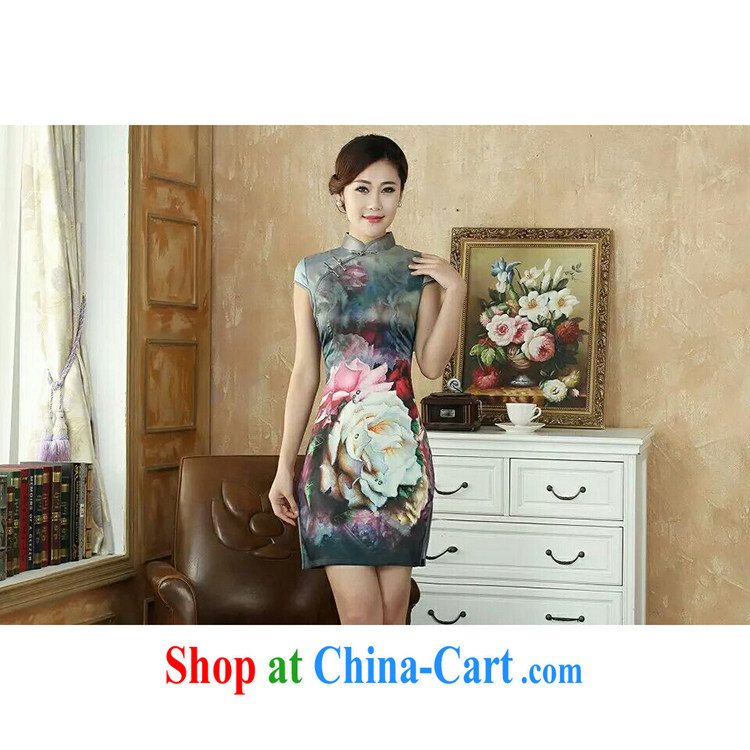 100 brigade Bailv summer new 3D digital stamp national wind Chinese qipao short-sleeved dresses female B F 1 1028 # 0351, pictures, price, brand platters! Elections are good character, the national distribution, so why buy now enjoy more preferential! Health