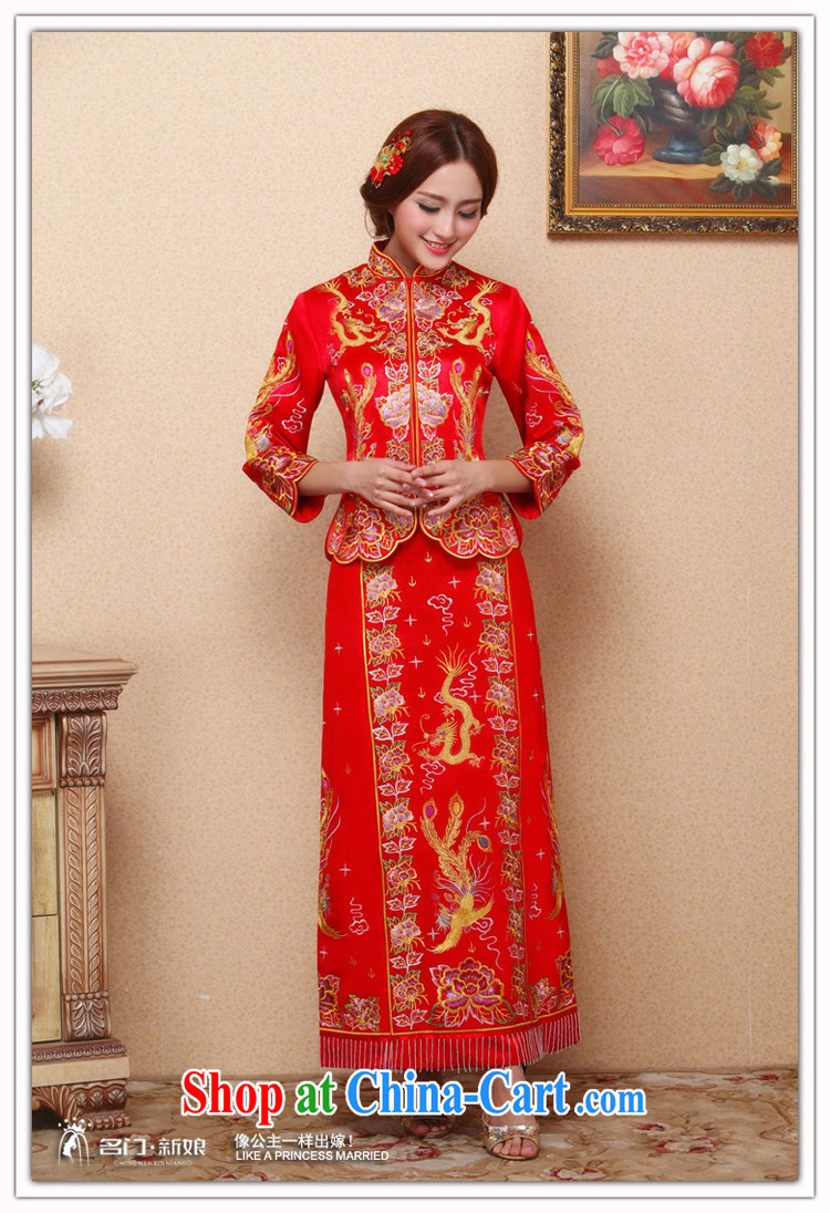 The bride's 2015 new wedding dress show reel service use phoenix marriage dresses 117 red XL pictures, price, brand platters! Elections are good character, the national distribution, so why buy now enjoy more preferential! Health