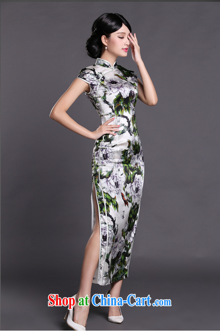 Joe is still name-yuan Chinese wind cheongsam dress heavy silk long gown, Ms. CKZS summer 009 green XXL pictures, price, brand platters! Elections are good character, the national distribution, so why buy now enjoy more preferential! Health