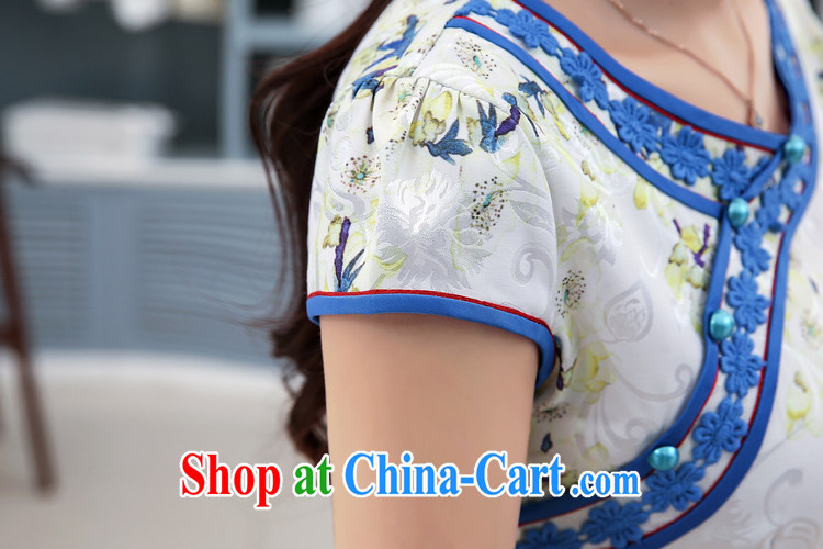 Ms Elsie Leung, Ruth flowers, summer 2015 new large, female retro beauty style manual three-dimensional embroidery high short improved cheongsam dress dress Huanghua XXL pictures, price, brand platters! Elections are good character, the national distribution, so why buy now enjoy more preferential! Health