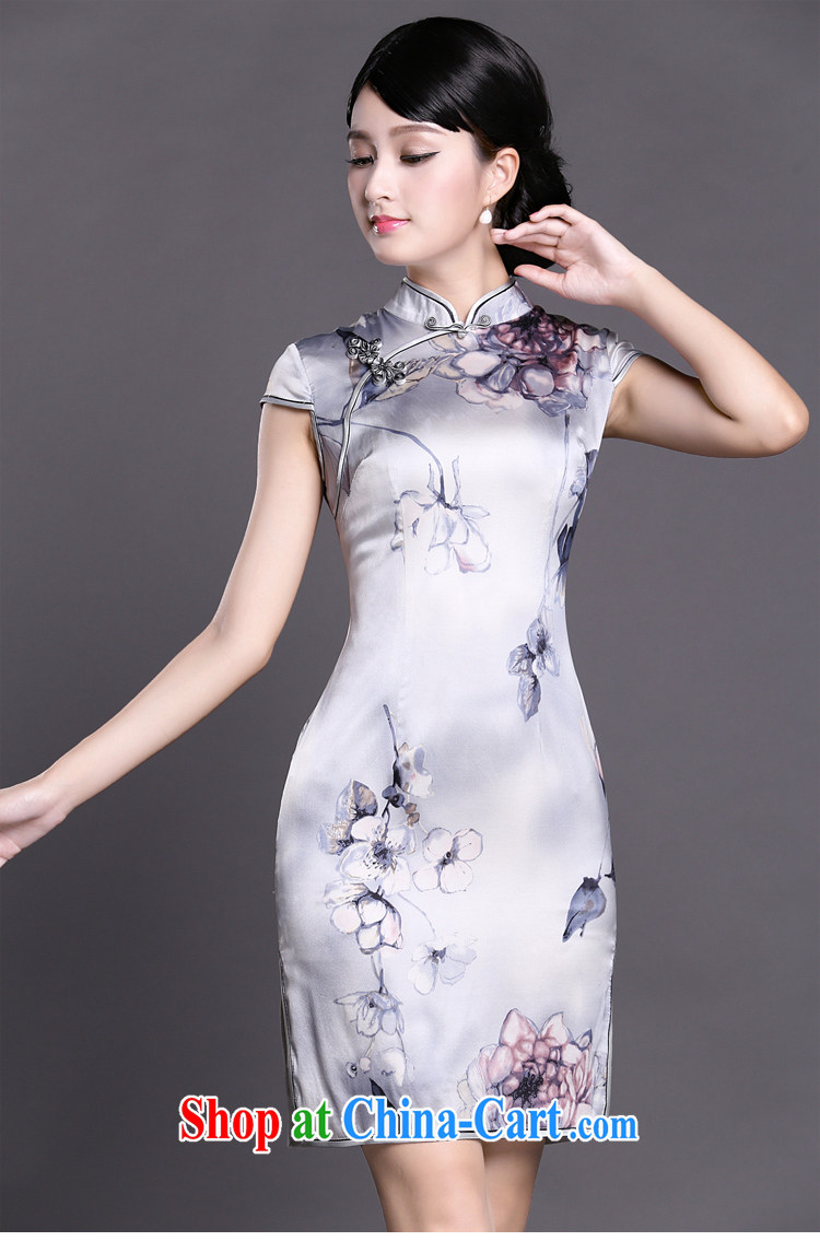 Joe is a Facade pattern style cheongsam dress silk sauna silk improved China wind ZS 053 white XXL pictures, price, brand platters! Elections are good character, the national distribution, so why buy now enjoy more preferential! Health
