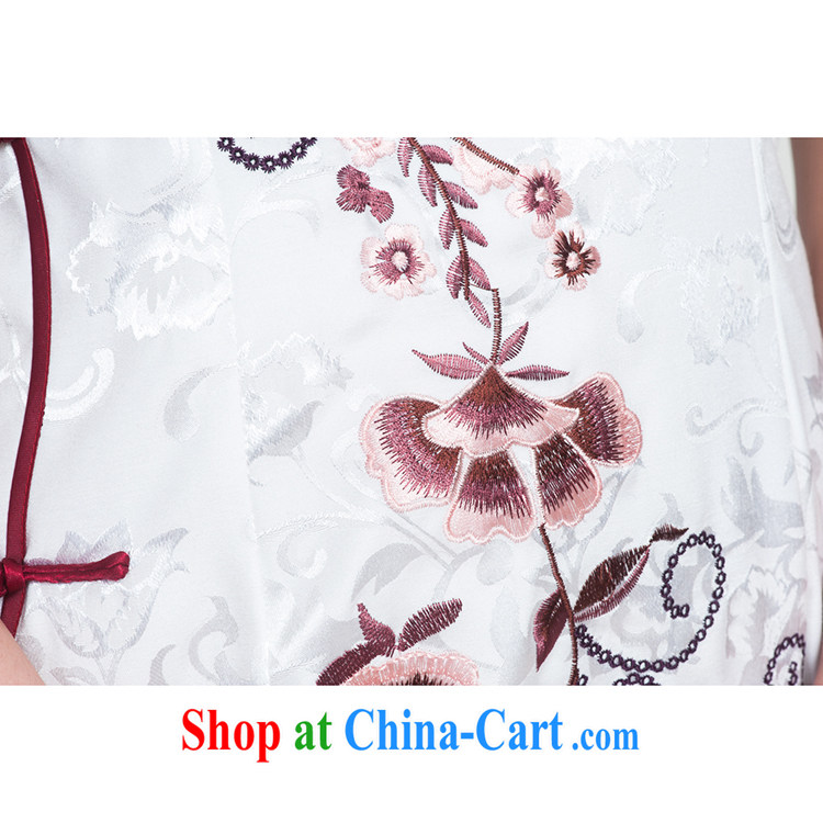 100 brigade Bailv cheongsam dress stylish improved summer new retro beauty short dresses B F 1 1028 #0299, white on black 2XL pictures, price, brand platters! Elections are good character, the national distribution, so why buy now enjoy more preferential! Health