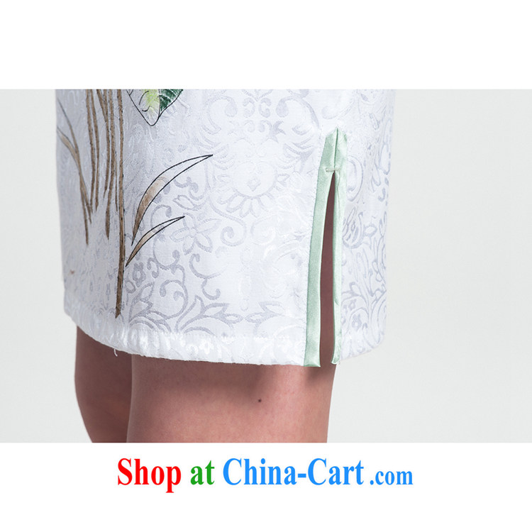 100 brigade Bailv summer new cotton stamp Chinese cheongsam dress short-sleeve dresses female B F 1 1028 # sauna-jae of the flower - hand-painted Lotus Lotus pictures, price, brand platters! Elections are good character, the national distribution, so why buy now enjoy more preferential! Health