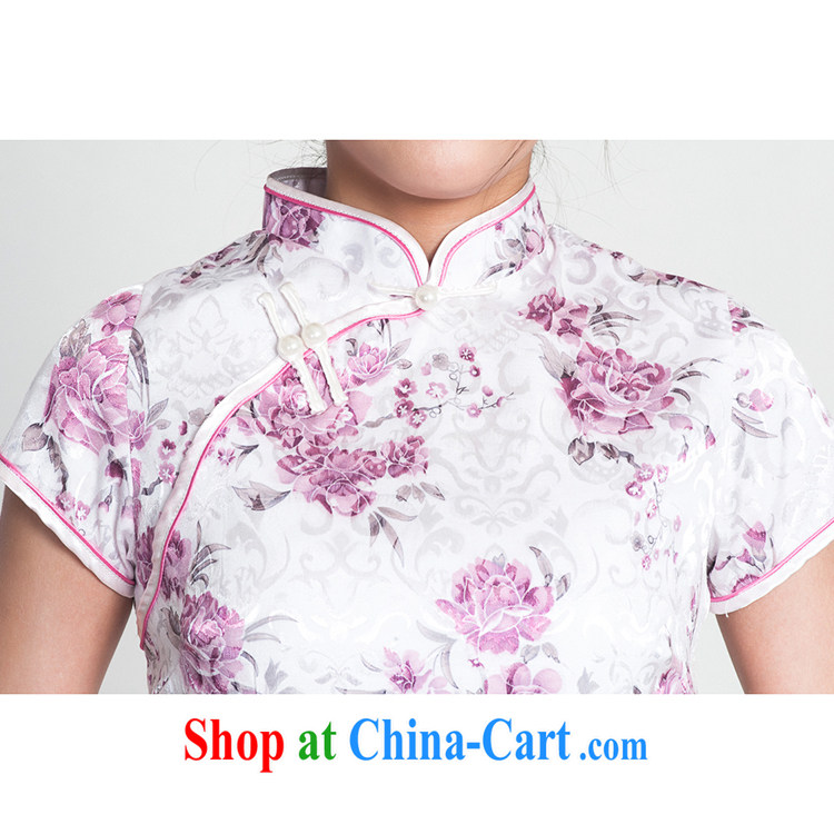100 brigade Bailv summer new jacquard cotton stamp Chinese cheongsam dress short-sleeve dresses female B F 1 1028 # sauna JA flower C - 02 - 2 yellow 2 XL pictures, price, brand platters! Elections are good character, the national distribution, so why buy now enjoy more preferential! Health